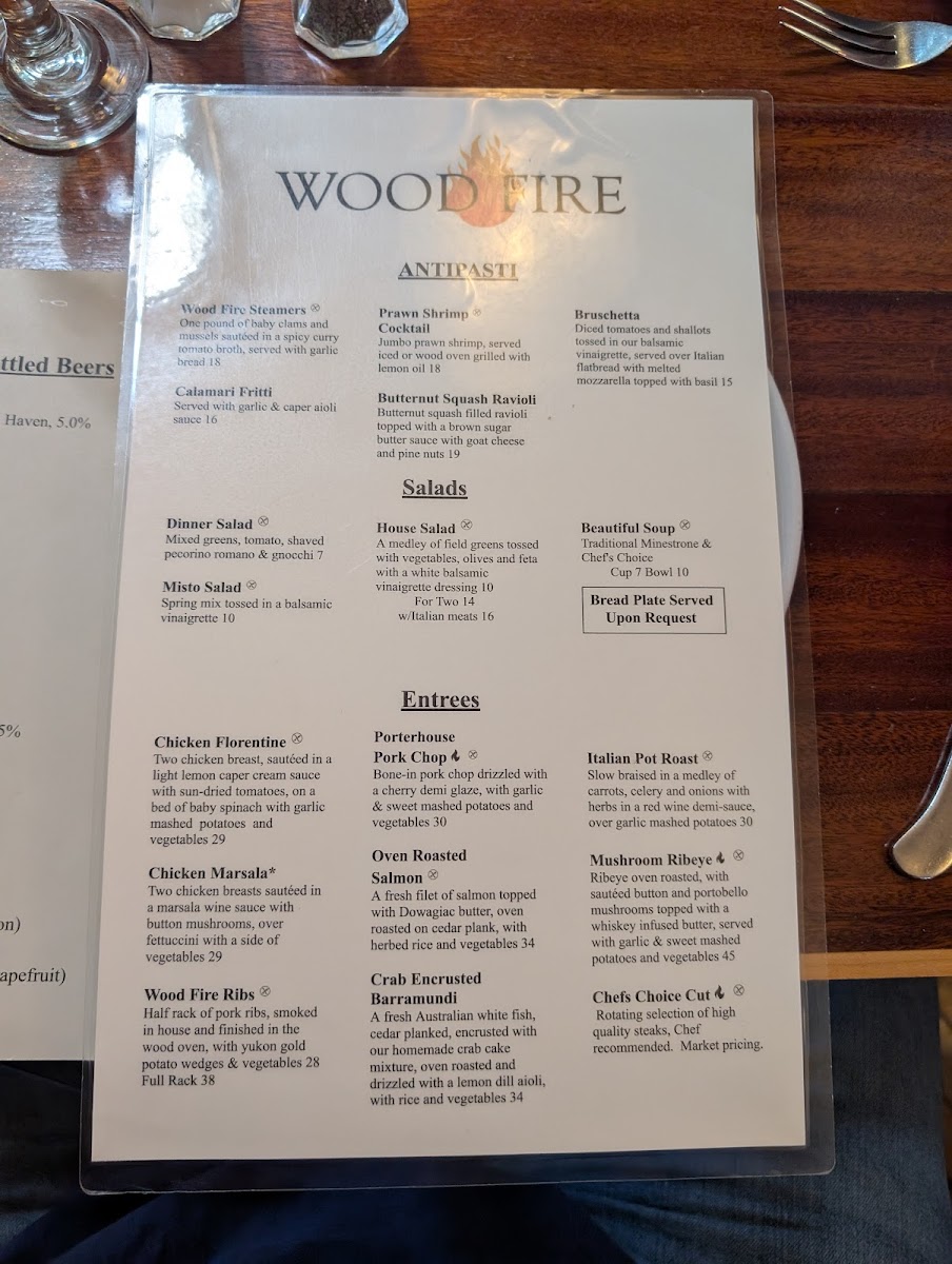 Menu Wood Fire Trattoria-1